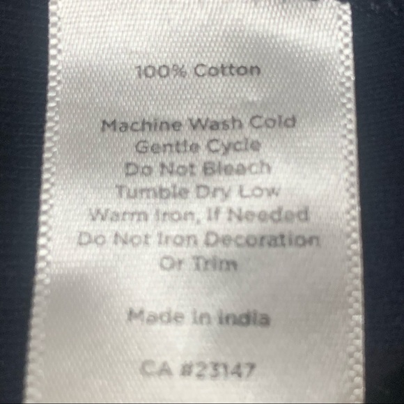 Talbots Black Cotton Short Sleeved Top S - Picture 5 of 6